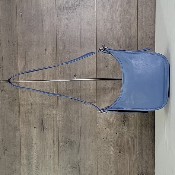 Coach Handbags - Coach 9950 Janice Legacy Blue Leather Crossbody Shoulder Bag Purse Handbag